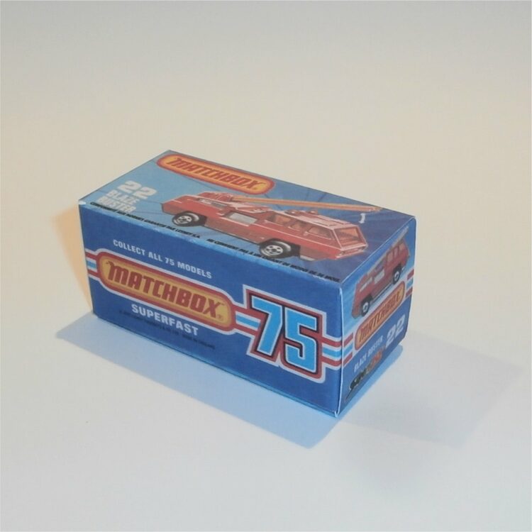 Matchbox Lesney Superfast 22 f Blaze Buster Fire Truck J Style Repro Box