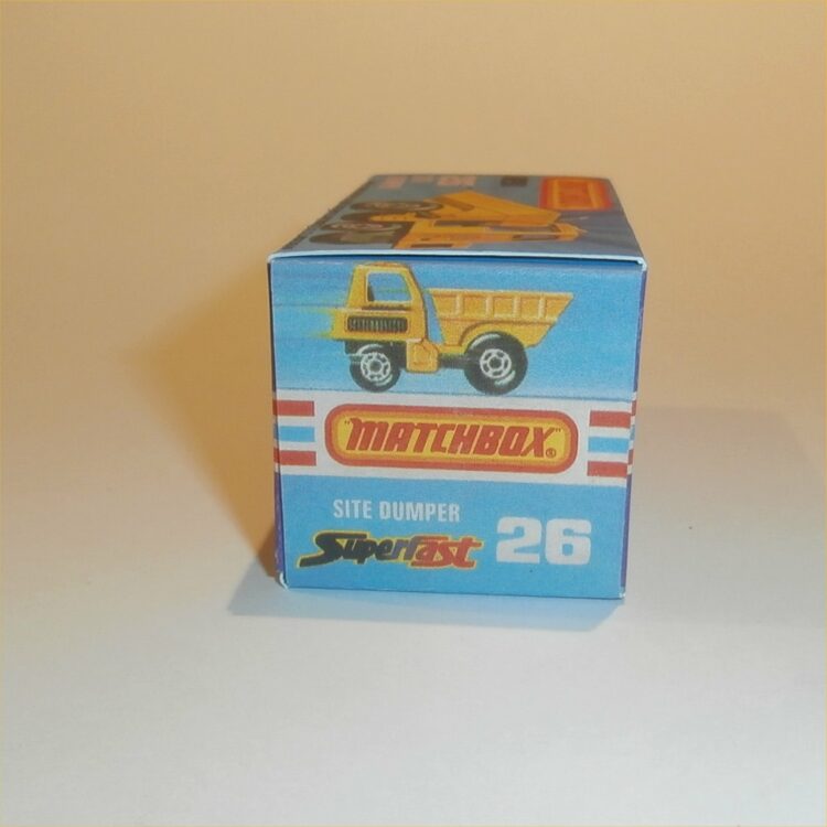 Matchbox Lesney Superfast 26 f Site Dumper Truck J Style Repro Box