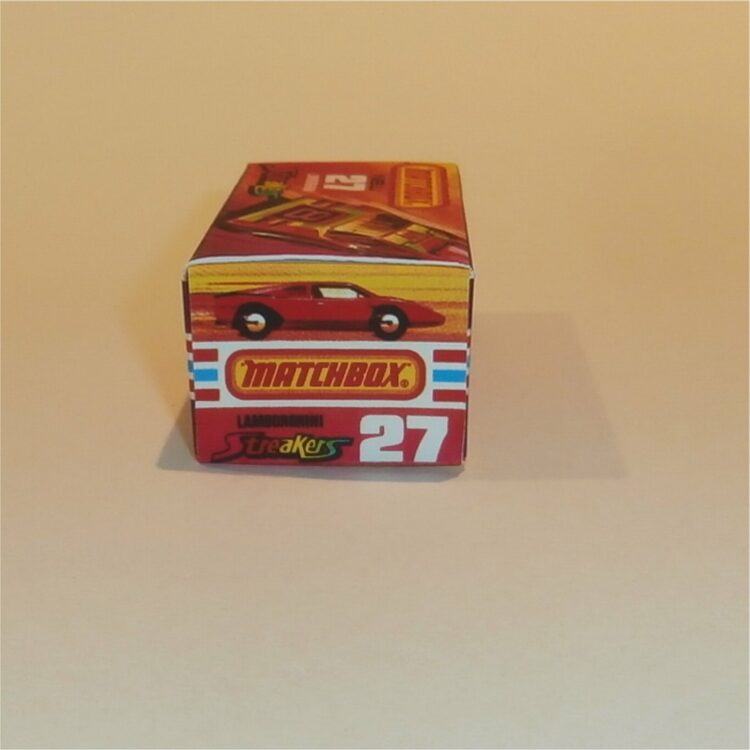 Matchbox Lesney Superfast 27 f Lamborghini Streakers J Style Repro Box