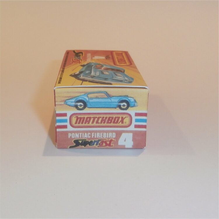 Matchbox Lesney Superfast 4 g Pontiac Firebird J Style Repro Box