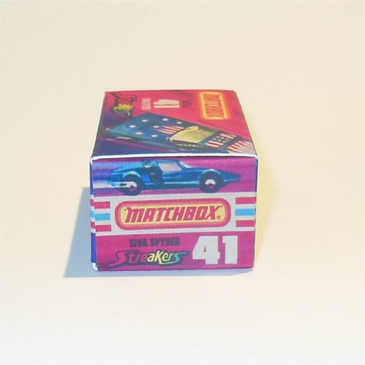 Matchbox Lesney Superfast 41 e Siva Spyder Streakers J Style Repro Box