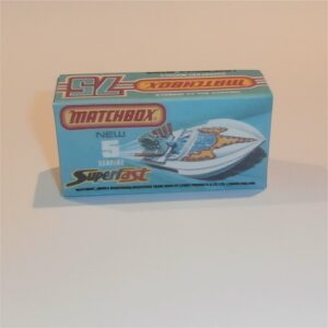 Matchbox Lesney Superfast 5 f Seafire Speed Boat J Style Repro Box