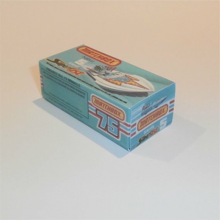 Matchbox Lesney Superfast 5 f Seafire Speed Boat J Style Repro Box