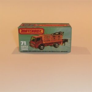 Matchbox Lesney Superfast 71 f Dodge Cattle Truck J Style Repro Box