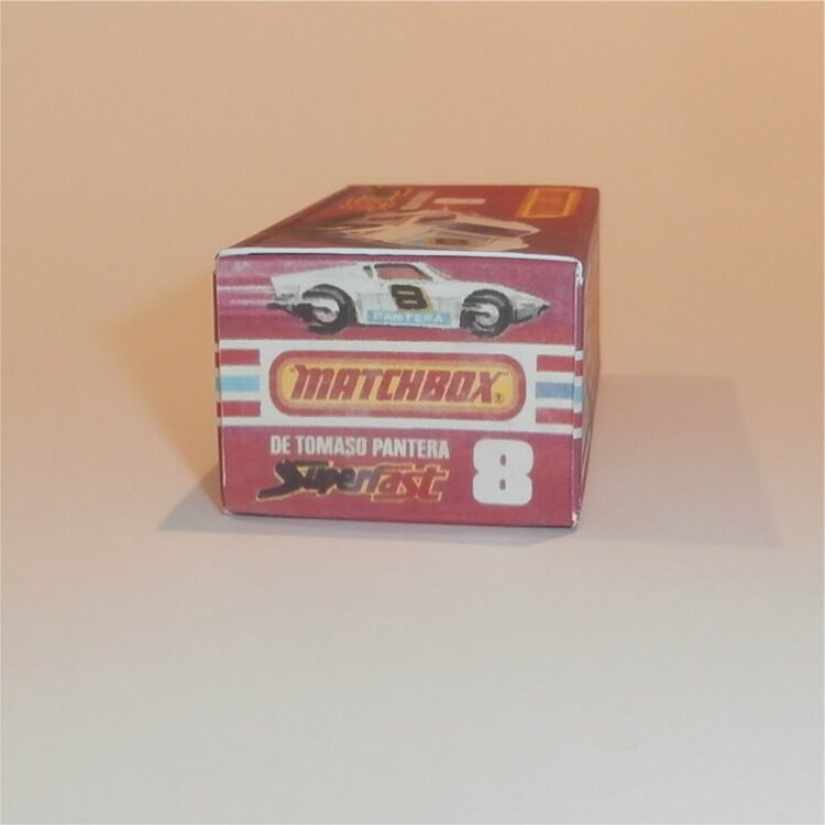 Matchbox Lesney Superfast 8 h De Tomaso Pantera J Style Repro Box