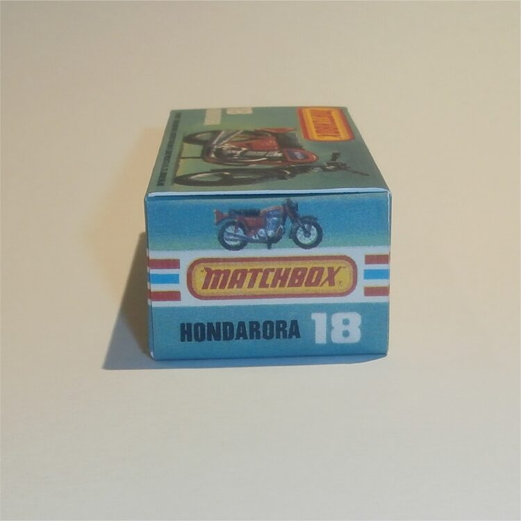 Matchbox Lesney Superfast 18 g Hondarora Motor Bike K Style Repro Box