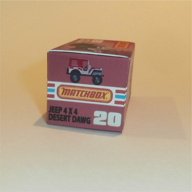 Matchbox Lesney Superfast 20 f Jeep 4x4 Desert Dawg Custom K Style Box