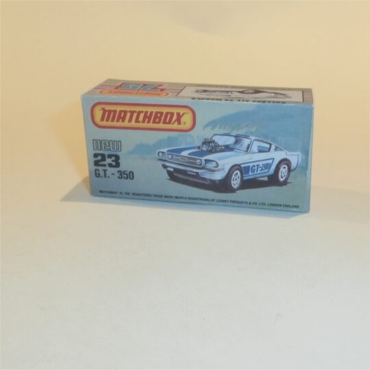 Matchbox Lesney Superfast 23 f Ford Mustang GT350 K Style Repro Box