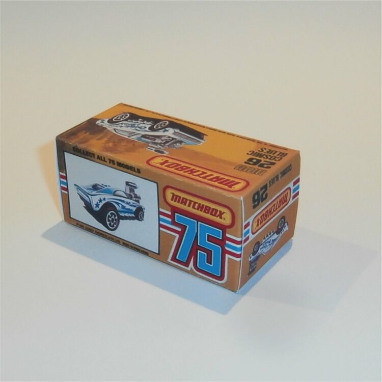 Matchbox Lesney Superfast 26 g Dodge Charger Cosmic Blues K Style Repro Box