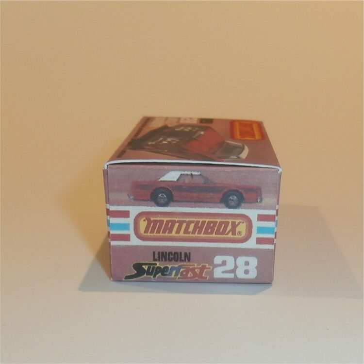 Matchbox Lesney Superfast 28 g Lincoln Continental K Style Repro Box