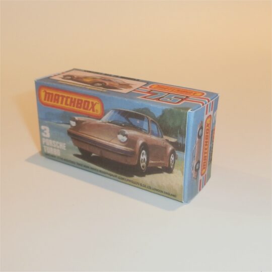 Matchbox Lesney Superfast 3 f Porsche Turbo K Style Repro Box