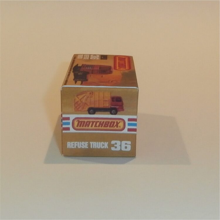 Matchbox Lesney Superfast 36 g Refuse Truck K Style Repro Box