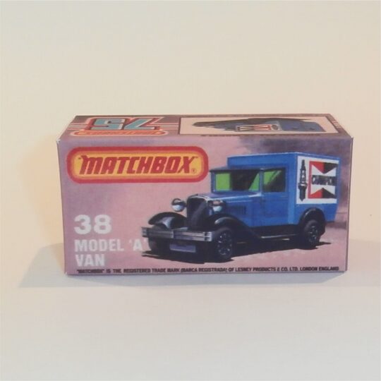Matchbox Lesney Superfast 38 h Ford Model A Truck 'Champion' K Style Repro Box
