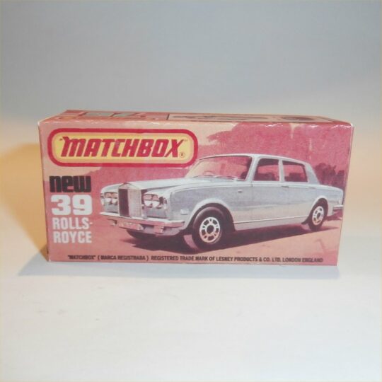 Matchbox Lesney Superfast 39 e Rolls Royce Silver Shadow II K Style Repro Box