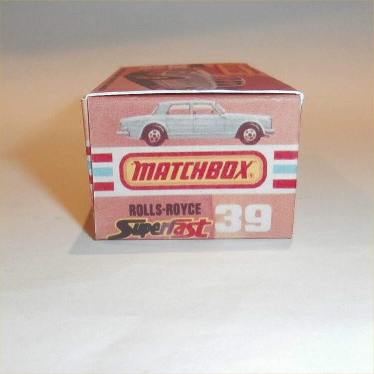 Matchbox Lesney Superfast 39 e Rolls Royce Silver Shadow II K Style Repro Box