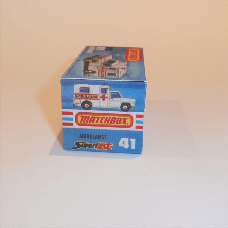 Matchbox Lesney Superfast 41 f Chevrolet Ambulance K Style Repro Box