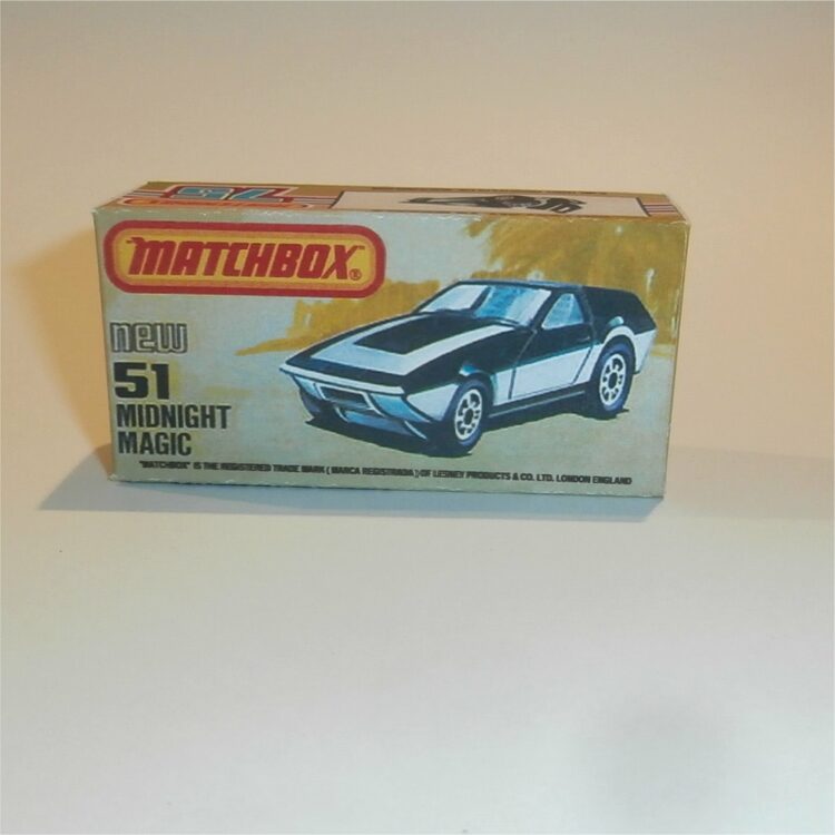 Matchbox Lesney Superfast 51 g Midnight Magic K Style Repro Box