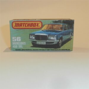 Matchbox Lesney Superfast 56 e Mercedes 450 SEL Repro K style Box.