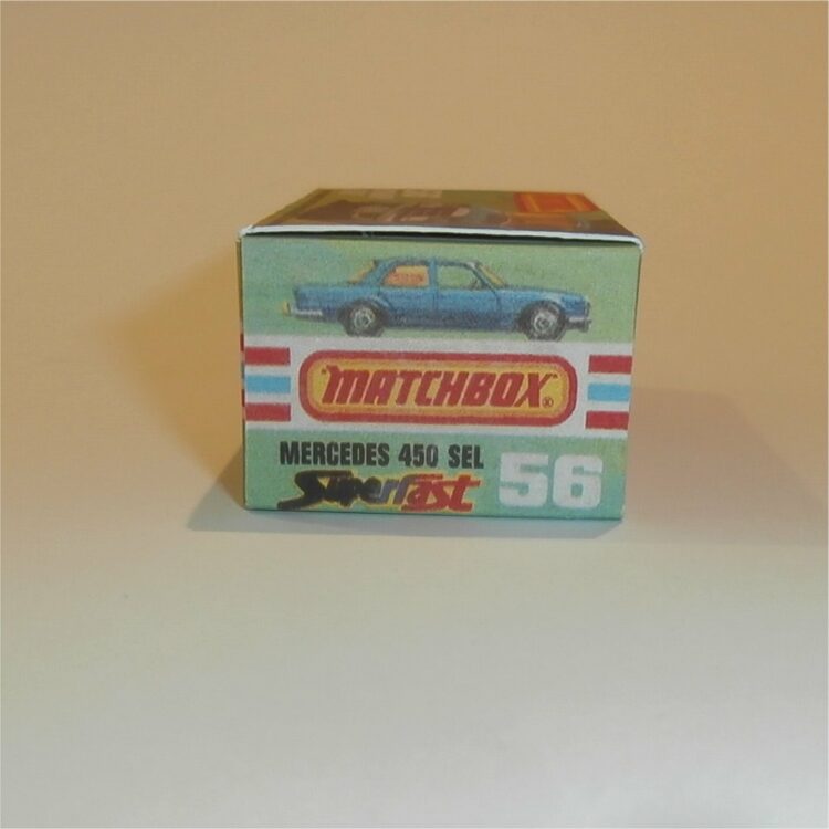 Matchbox Lesney Superfast 56 e Mercedes 450 SEL Repro K style Box.