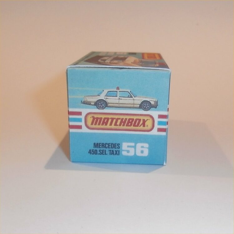 Matchbox Lesney Superfast 56 f Mercedes 450 SEL Taxi K Style Repro Box