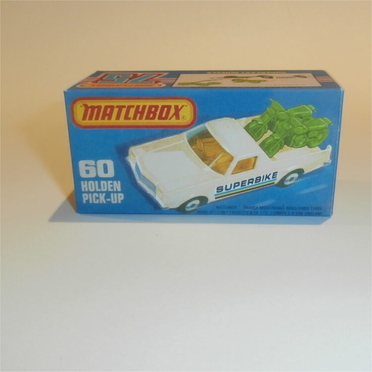 Matchbox Lesney Superfast 60e Holden Cream Pickup Custom Box K Style #6