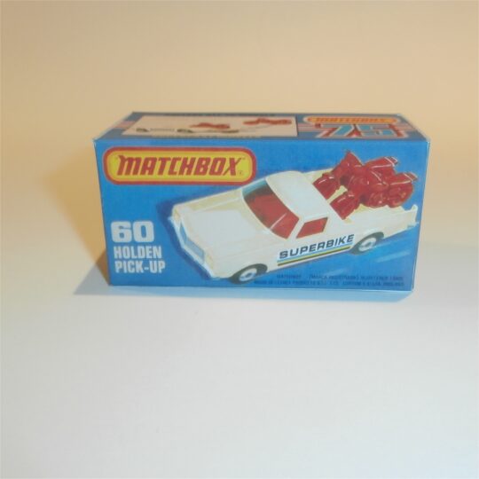 Matchbox Lesney Superfast 60e Holden Cream Pickup Custom Box K Style #8