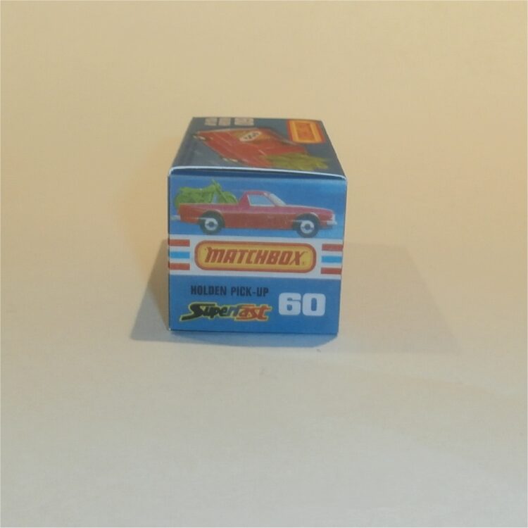 Matchbox Lesney Superfast 60e Holden Red Pickup Custom Box K Style #12