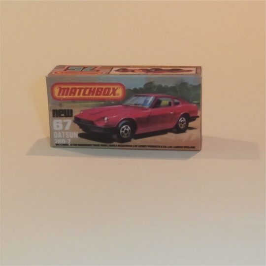 Matchbox Lesney Superfast 67 e Datsun 260 Z 2+2 K Style Repro Box