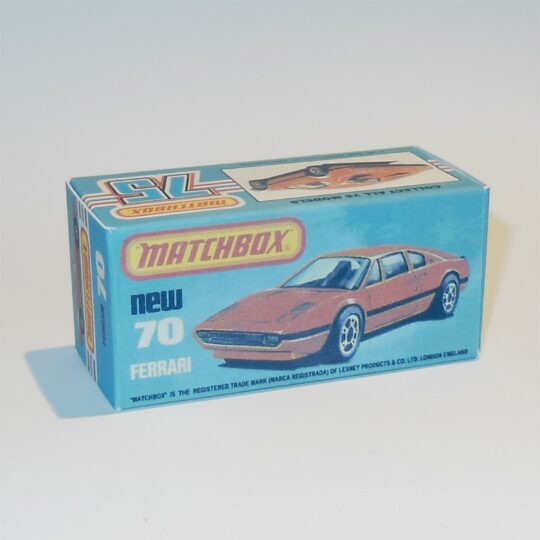 Matchbox Lesney Superfast 70 f Ferrari 308 GTB K Style Repro Box