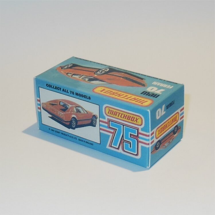 Matchbox Lesney Superfast 70 f Ferrari 308 GTB K Style Repro Box