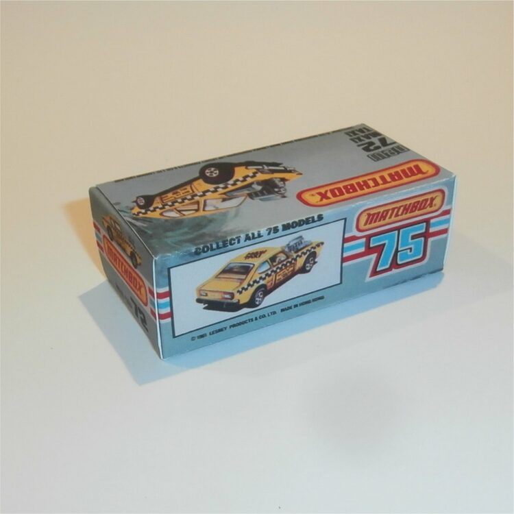 Matchbox Lesney Superfast 72 e Maxi Taxi Mercury Capri K Style Repro Box