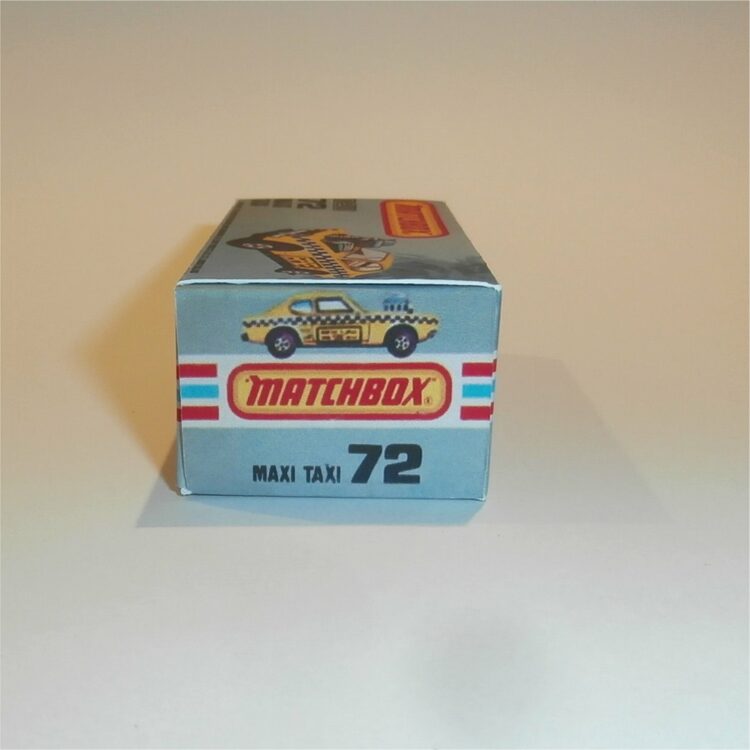 Matchbox Lesney Superfast 72 e Maxi Taxi Mercury Capri K Style Repro Box