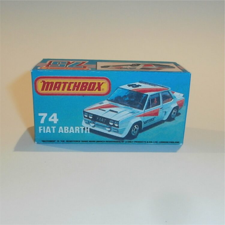 Matchbox Lesney Superfast 74 g Fiat Abarth K Style Repro Box