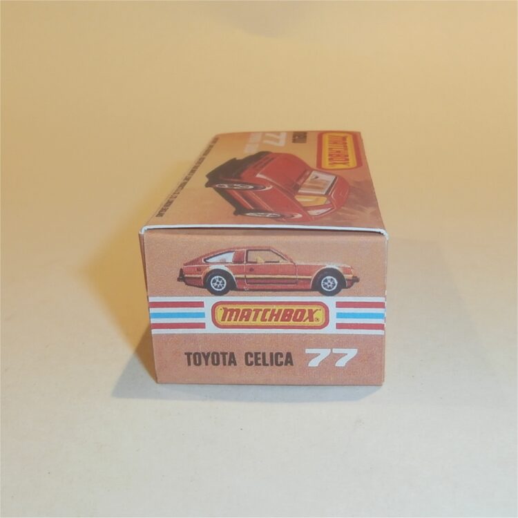 Matchbox Lesney Superfast 77 a Toyota Celica K Style Repro Box