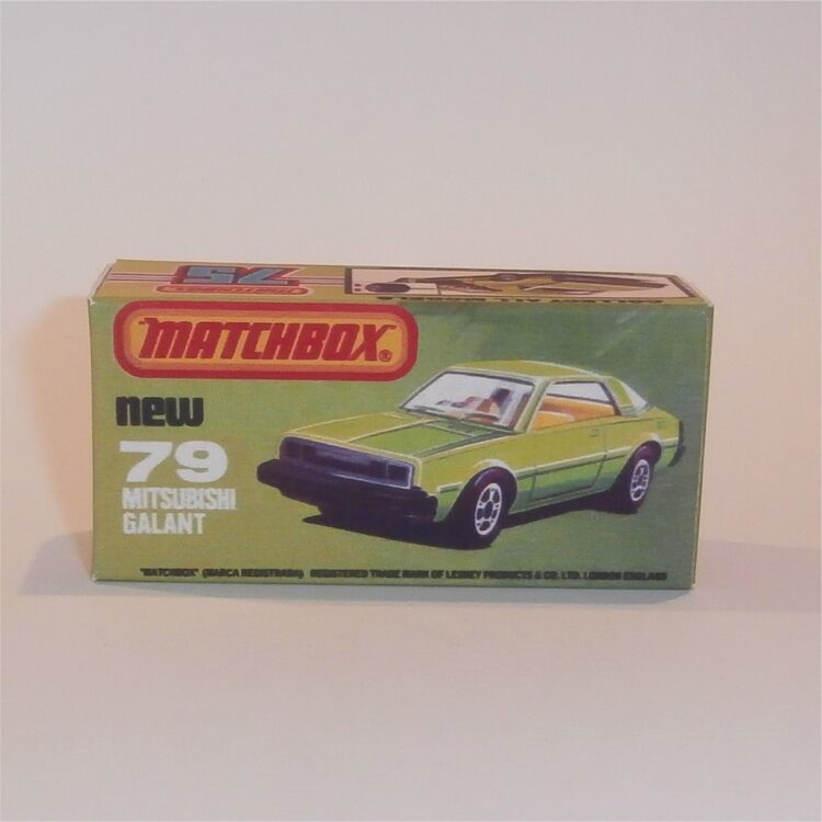 Matchbox Lesney Superfast 79 a Mitsubishi Galant K Style Repro Box