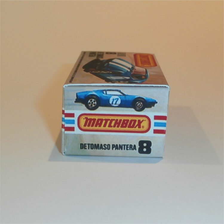 Matchbox Lesney Superfast 8 h DeTomaso Pantera K Style Repro Box