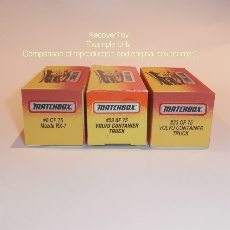 Matchbox Superfast Standard Box O Style Repro Box