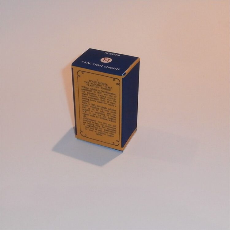 Matchbox Lesney Yesteryear 1 a Allchin Traction Engine C Style Repro Box