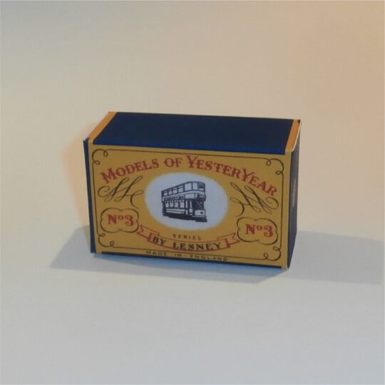 Matchbox Lesney Yesteryear 3 a E Class Tramcar C Style Repro Box