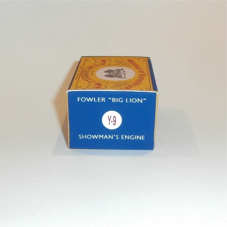 Matchbox Lesney Yesteryear 9 a Fowler Showman Engine C Style Repro Box