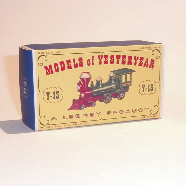 Matchbox Lesney Yesteryear 13 a Santa Fe Engine Loco D1 Style Repro Box