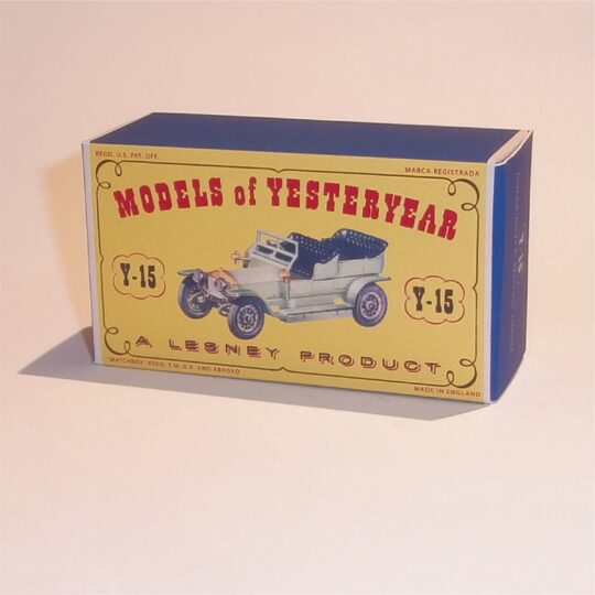Matchbox Lesney Yesteryear 15 a Rolls Royce Silver Ghost Empty Repo D1 Style Repro Box
