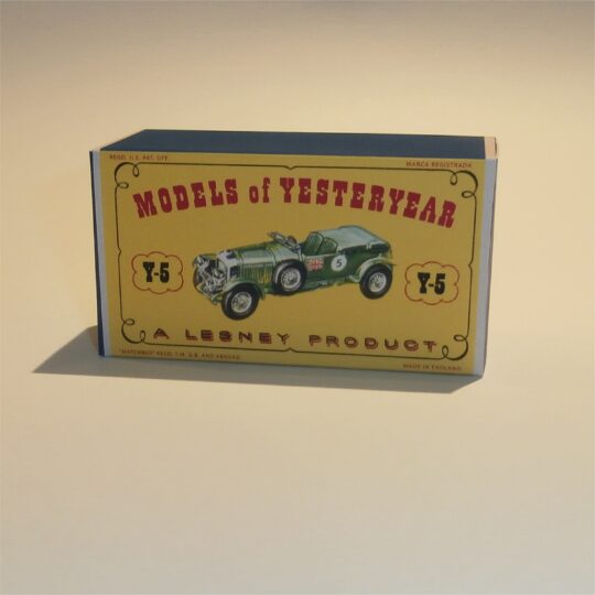 Matchbox Lesney Yesteryear 5 b 1929 4.5Lt Bentley D1 Style Repro Box