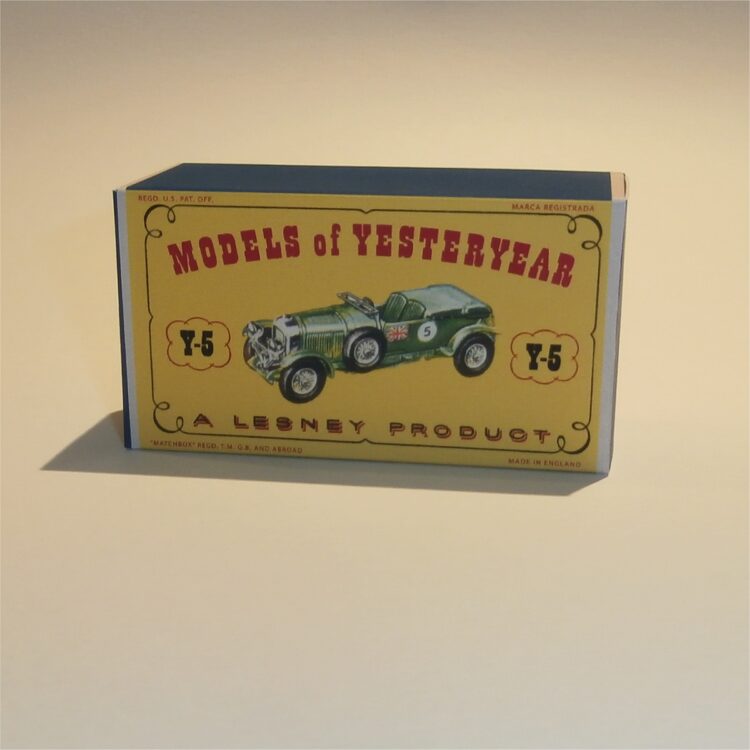 Matchbox Lesney Yesteryear 5 b 1929 4.5Lt Bentley D1 Style Repro Box