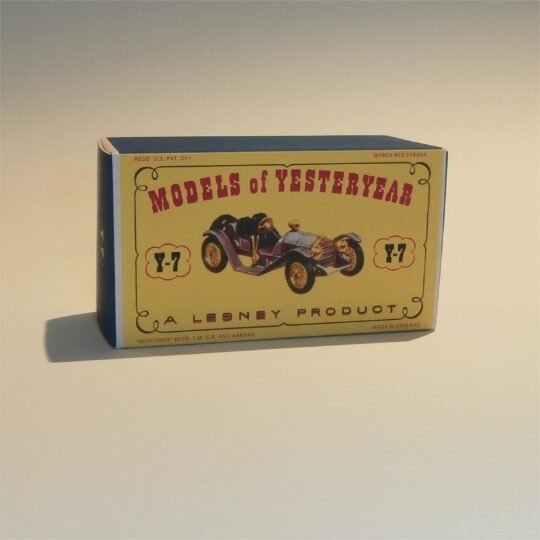 Matchbox Lesney Yesteryear 7 b 1913 Mercer Raceabout D1 Style Repro Box