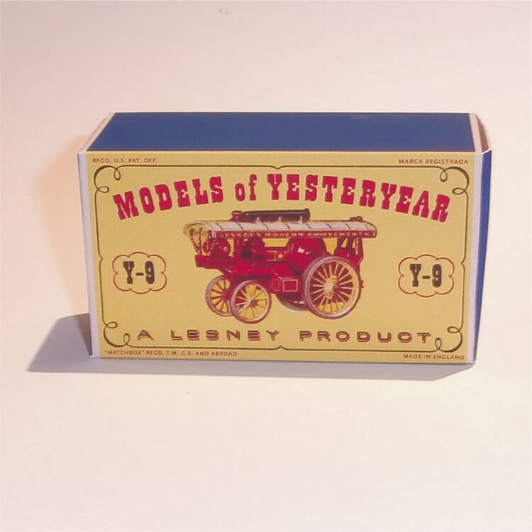 Matchbox Lesney Yesteryear 9 a Fowler Showman Engine D1 Style Repro Box