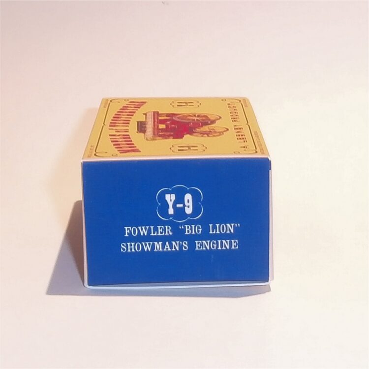 Matchbox Lesney Yesteryear 9 a Fowler Showman Engine D1 Style Repro Box