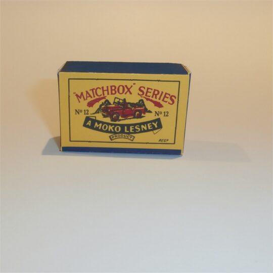 Matchbox Lesney 12a Land Rover B Style Repro Box