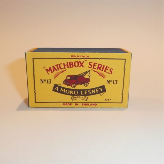 Matchbox Lesney 13c Wreck Truck B Style Repro Box