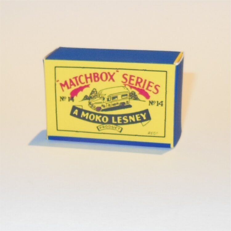 Matchbox Lesney 14 a Daimler Ambulance Repro B Style Box